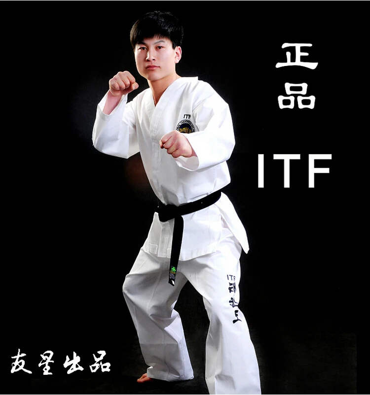 ITF White Taekwondo Suits for Adults and Children, Professional Dobok Uniform, Exquisite Embroidery, Comfortable Suits, Unisex