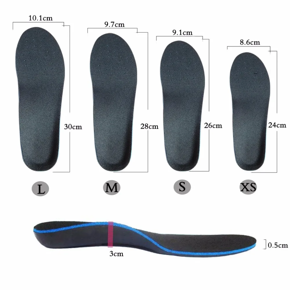 Premium EVA Orthopedic Insole For Severe Flat Foot Hard Arch Support Speciality Orthotic Valgus Shoe Insole Padded Insoles