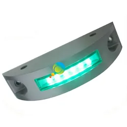 Steady mode green LED garden light high quality aluminum shell solar power road stud reflector