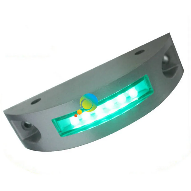 Steady mode green LED garden light high quality aluminum shell solar power road stud reflector