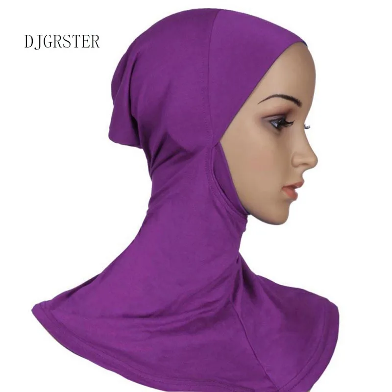 DJGRSTER-Hijab intérieur de sport musulman doux et extensible, casquettes islamiques, sous-écharpe, chapeaux croisés, style classique, vêtements de