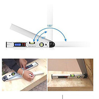 Digital Display Angle Meter Angle Gauge 400mm/16inches 0~225 Degree Universal Bevel Protractor Meter Protractor Level Ruler