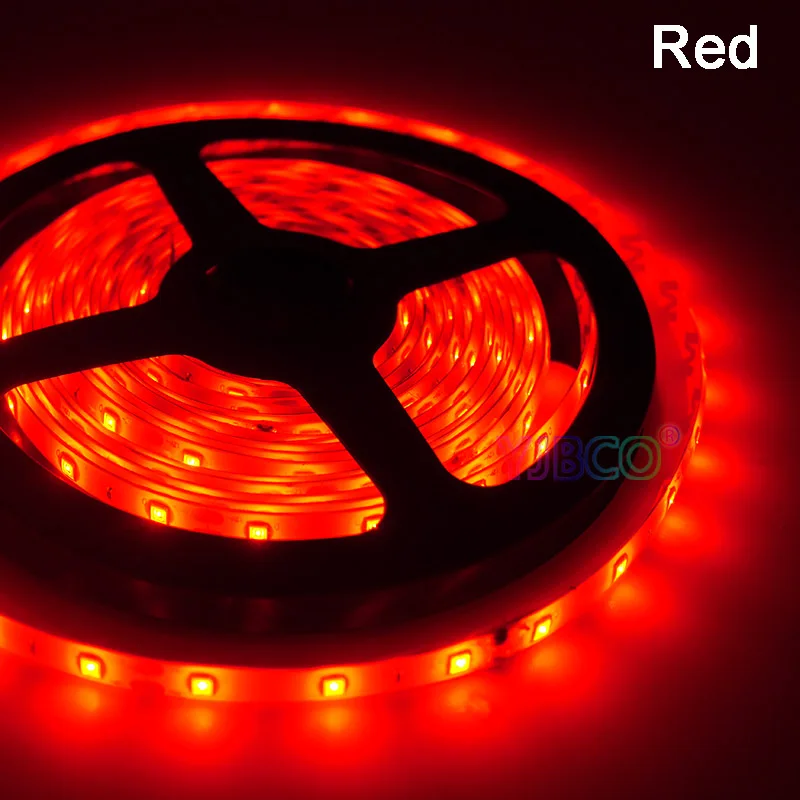 5m 2835 5050 Led Strip light tape 60led/m RGB/White/Warm white/Red/Green/Blue/Yellow Led Strip Tape Lamp Diode Flexible DC12V