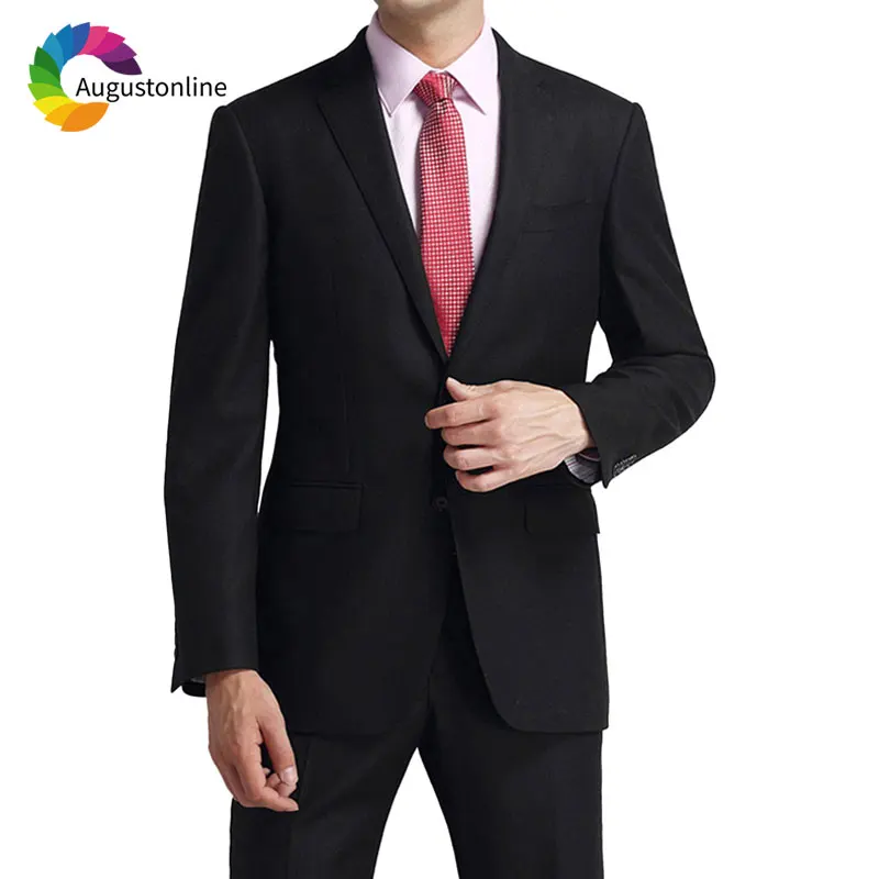 

Formal Business Custom Made Men Suit Black Slim Fit Wedding Groom Tuxedo Groomsmen Suit Blazers Jacket Pants 2Piece