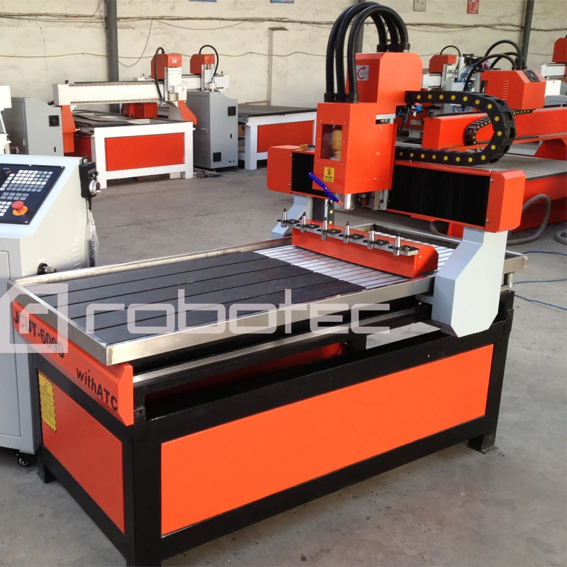 ROBOTEC 600*900มม.ATC Cnc Router ฟังก์ชั่นอัตโนมัติอัตโนมัติเครื่องมือเปลี่ยนหัวขนาดเล็กธุรกิจ/แบบพกพา CNC ATC Milling Cutter