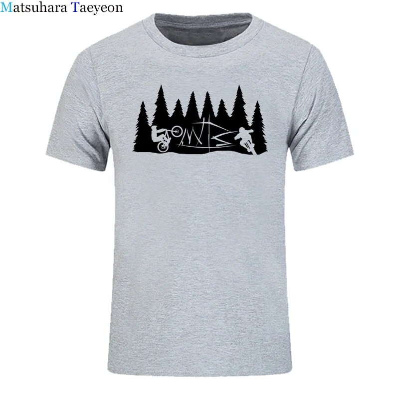 Men cotton t shirt funny Creator Mountain Biking Shirt with Downhill Freeride T-Shirts Man Shirt Tops Free freight