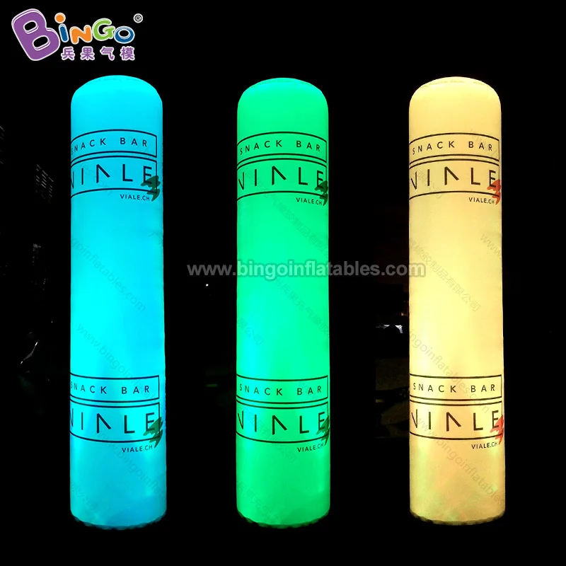 

2020 Hot sale 3M high 63.5cm dia advertising column with LED lights for promotion customized inflatable pillar light-up toy