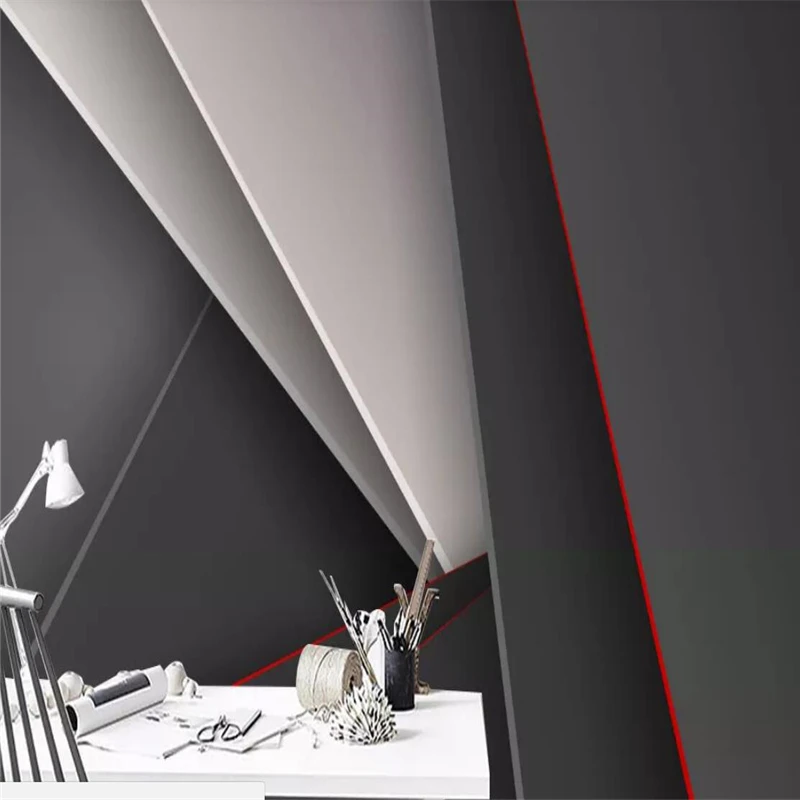 Decorative wallpaper Simple black abstract geometric background wall