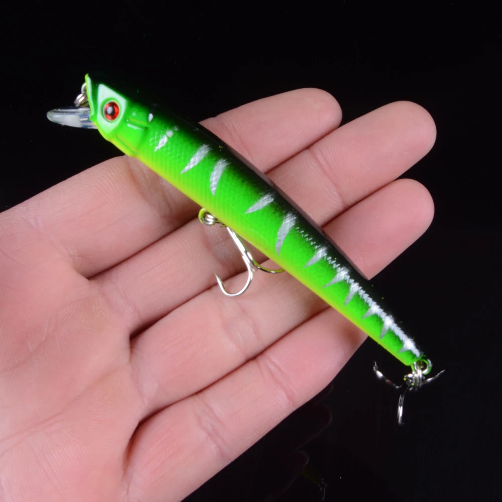 2018 New style 9.5cm/3.24in 8g/0.28oz 1pcs/bag fishing lures fishing bait minnow bass lure fishing tackle pesca 3D Eyes