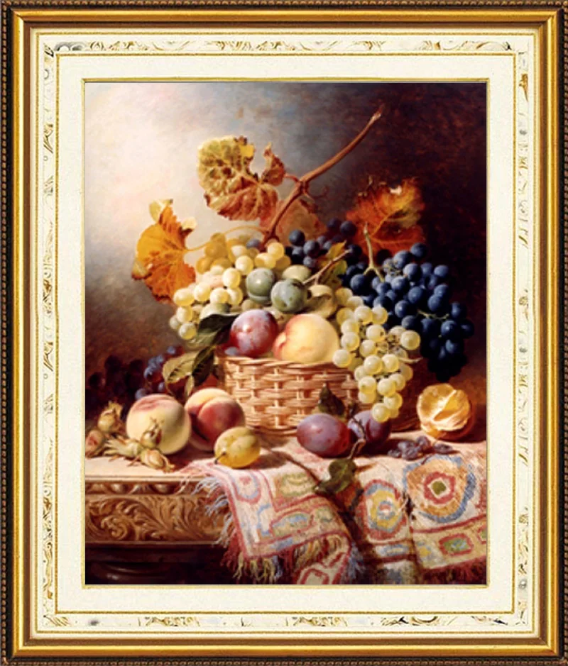 

Needlework,for Embroidery,DIY Cross stitch,Wine Fruit Pattern 14CT white canvas counted Cross-Stitching home decor crafts