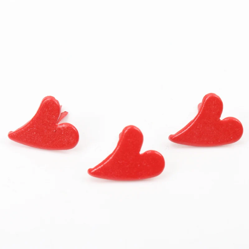 Rosso Bianco Cuore Rivetti di Abbellimento di Scrapbooking di Fissaggio Rivetti Artigianato In Metallo Per Le scarpe Decorazione 50 pz