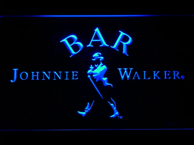 439 BAR Johnnie Walker Whiskey LED Neon Light Signs with On/Off Switch 20+ Colors 5 Sizes to choose