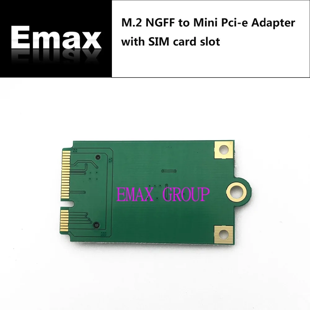 M.2 NGFF to Mini Pci-e Adapter with SIM card slot M.2 to Pcie transfer card for EM12-G EM06-E SIM7906E-M2 SIM7600G-H M.2