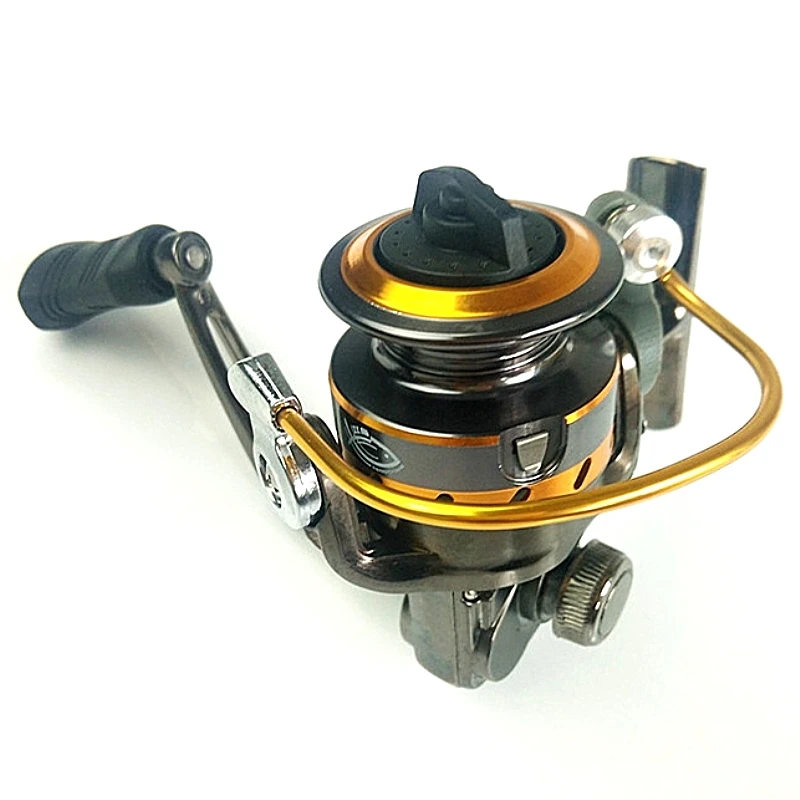 Twinfish full metal spinning reel mini fishing reel 4 bearings palm size small reel pocket fishing wheel ratio 5:1 black reel