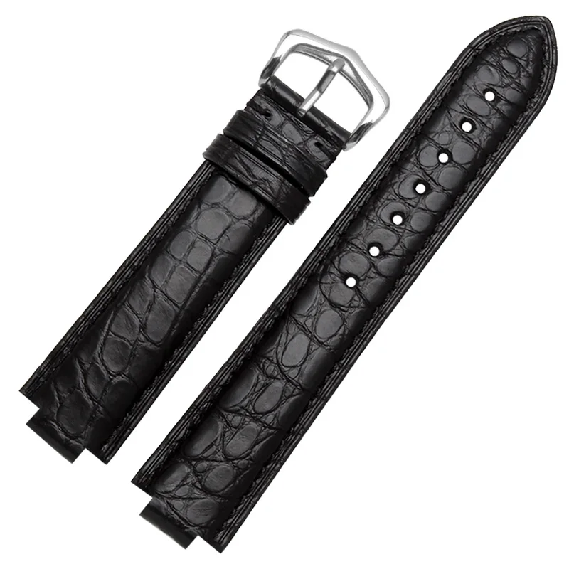 Quality Crocodile Watchbands 14*8mm 18*11mm 20*12mm Black Brown Waterproof Chain Replacement Wristband