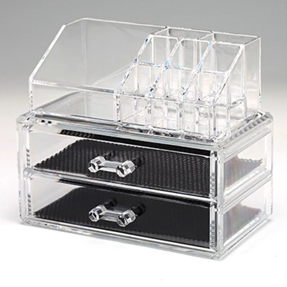 

High Quality bijou Transparent Acrylic Makeup Organizer Drawer Cosmetic Case Storage Holder Box organizador rangement maquillage