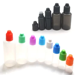 50 pezzi 3ML 5ML 10ML 15ML 20ML 30ML 50ML 60ML 100ML 120ML per flaconi contagocce in plastica liquida con tappo a prova di bambino ago Vail