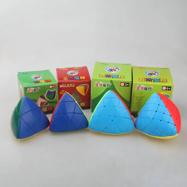 Shengshou Puzzle Cube Set 3x3x3 4x4x4 5x5x5 Mastermorphix Zongzi Rice Dumpling Stickerless Speed Puzzle Classic Toys