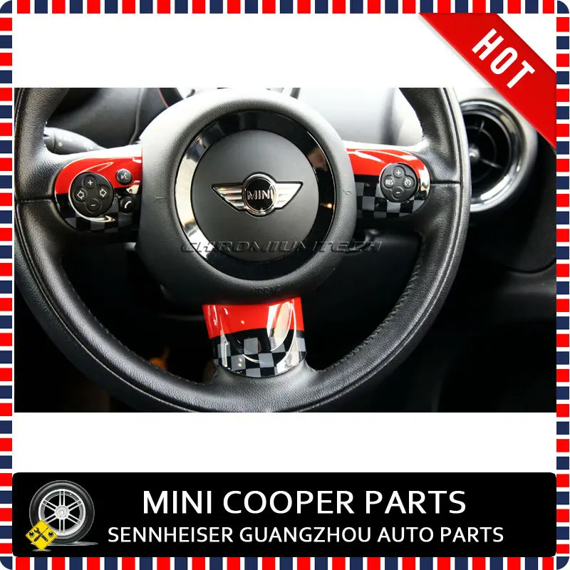 Brand New ABS Material UV Protected JCW PRO Style Multifunctional Steering Wheel Cover For mini cooper R60 R55 R56 (3 Pcs/Set)