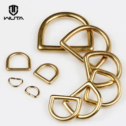 WUTA Solid Brass Cast Rigging Dee Ring Saddle Dog Collar Strap Harness Dees DIY Bag luggage hardware Leather Accessories 2/10pcs