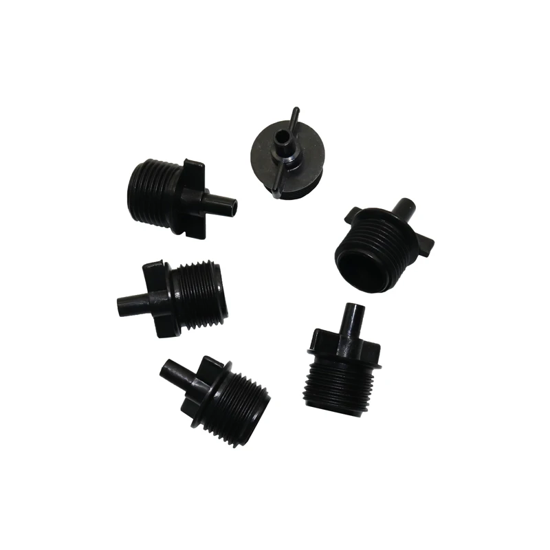 6pcs 1/2 Inch Adapter Connector Fountain Connector Garden Sprinkler Sprinkler System Accessories Gardening Tools Black