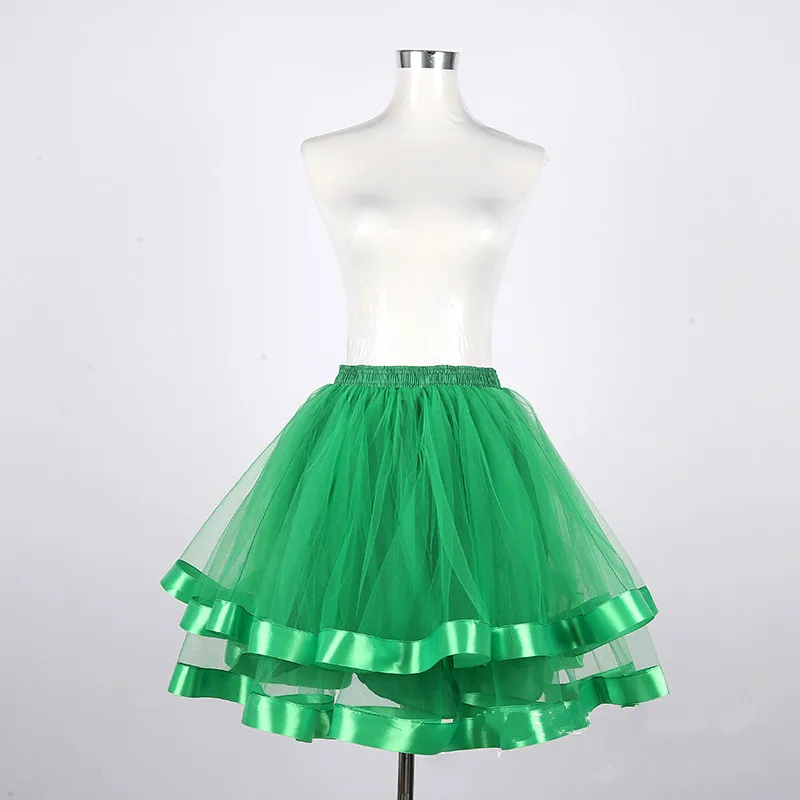 FOLOBE – jupe en Tulle pour femmes, Style de rue, taille unique, coupe trapèze, courte, bouffante, Patchwork, taille élastique, 2022