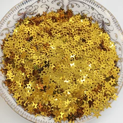 LNHOME 50g/Lot 5mm Star Gold Sequins Shining Small PVC Paillette Loose Flat  Garment Accessories Halloween Christmas Sequins