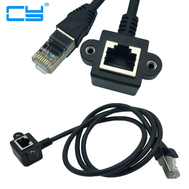 1 м/3 фута 1,5 м/5 футов RJ45 штекер-гнездо 90 прямоугольный сгибаемый крепеж для панели Ethernet LAN удлинитель Кабель удлинитель шнур