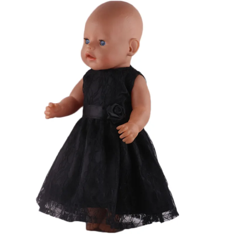 Black Princess Dress for 43cm doll dress, the best Christmas gift