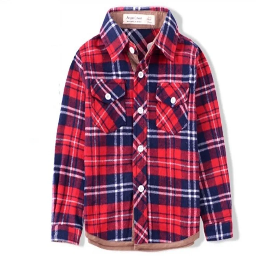 Baby Boys  British Plaid Shirt Girl Classic London Style Blouse Kids Children Spring Autumn Tops 2023 Fashion 25