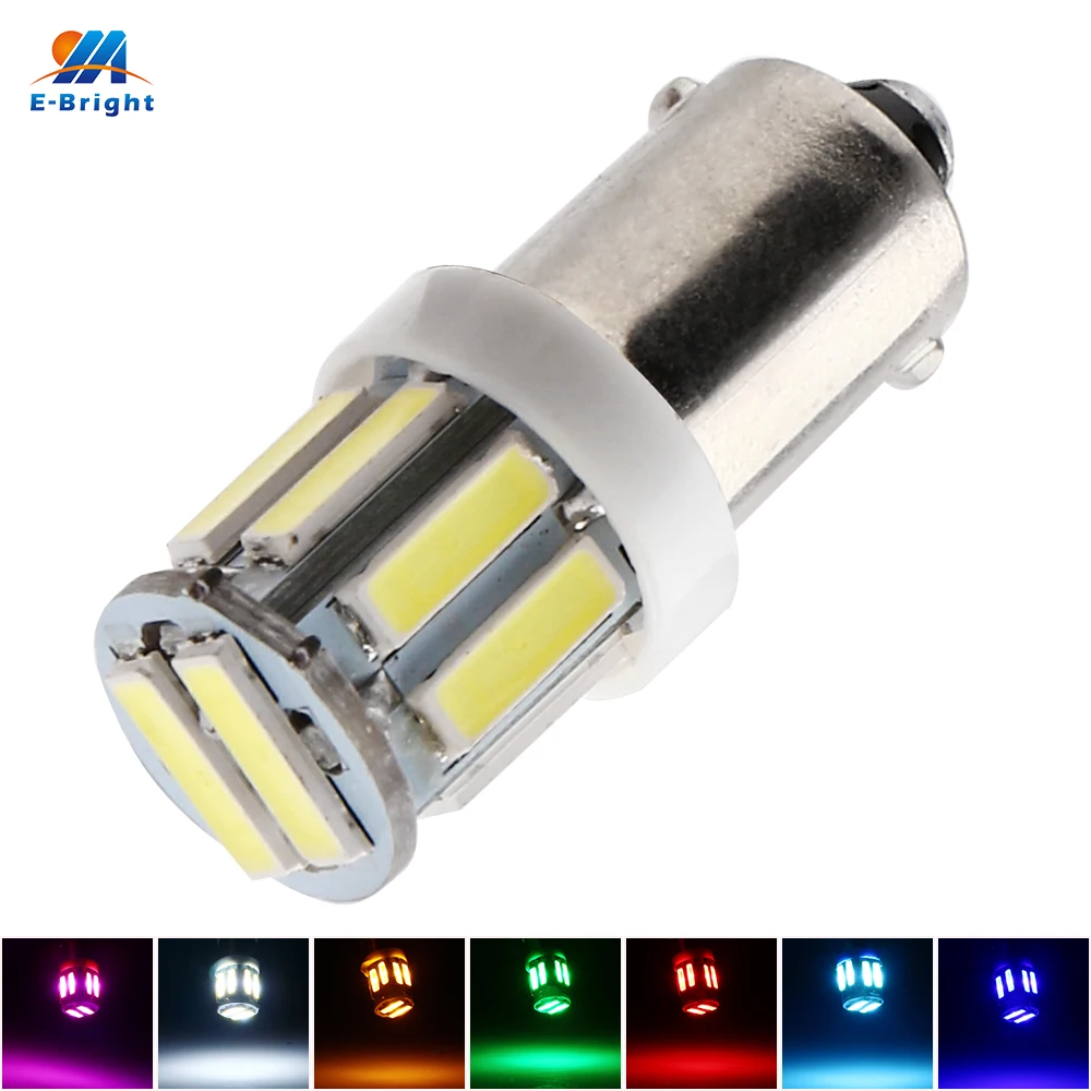 

YM E-Bright BA9S Led 12V DC T4W T11 7014 10 SMD Reverse Light Car Led Bulbs White Blue Red Green Amber Pink Ice Blue