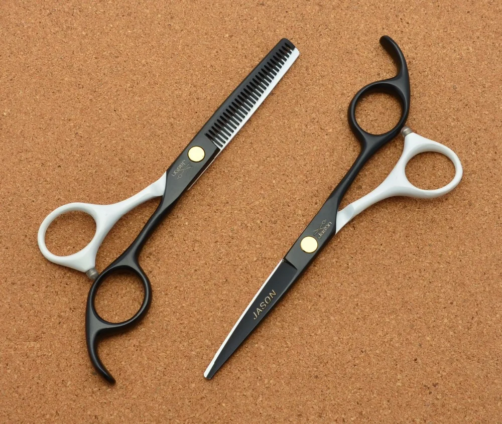 

314# 5.5'' Brand Jason Factory Price Hairdressing Scissors JP 440C 62HRC Barbers Cutting Scissors Thinning Shears Hair Scissors