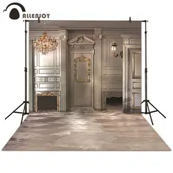 Allenjoy photography backdrop European fireplace wall ground silver background photocall photographic photo studio wedding