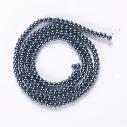1 Strans(220 Pcs) 4MM Round Painted Glass Imitation Pearl Spacer Loose Beads For Diy Jewelry Making