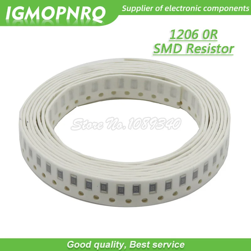 

100PCS 1206 SMD Resistor 1% resistance 0 ohm chip resistor 0.25W 1/4W 0R IGMOPNRQ