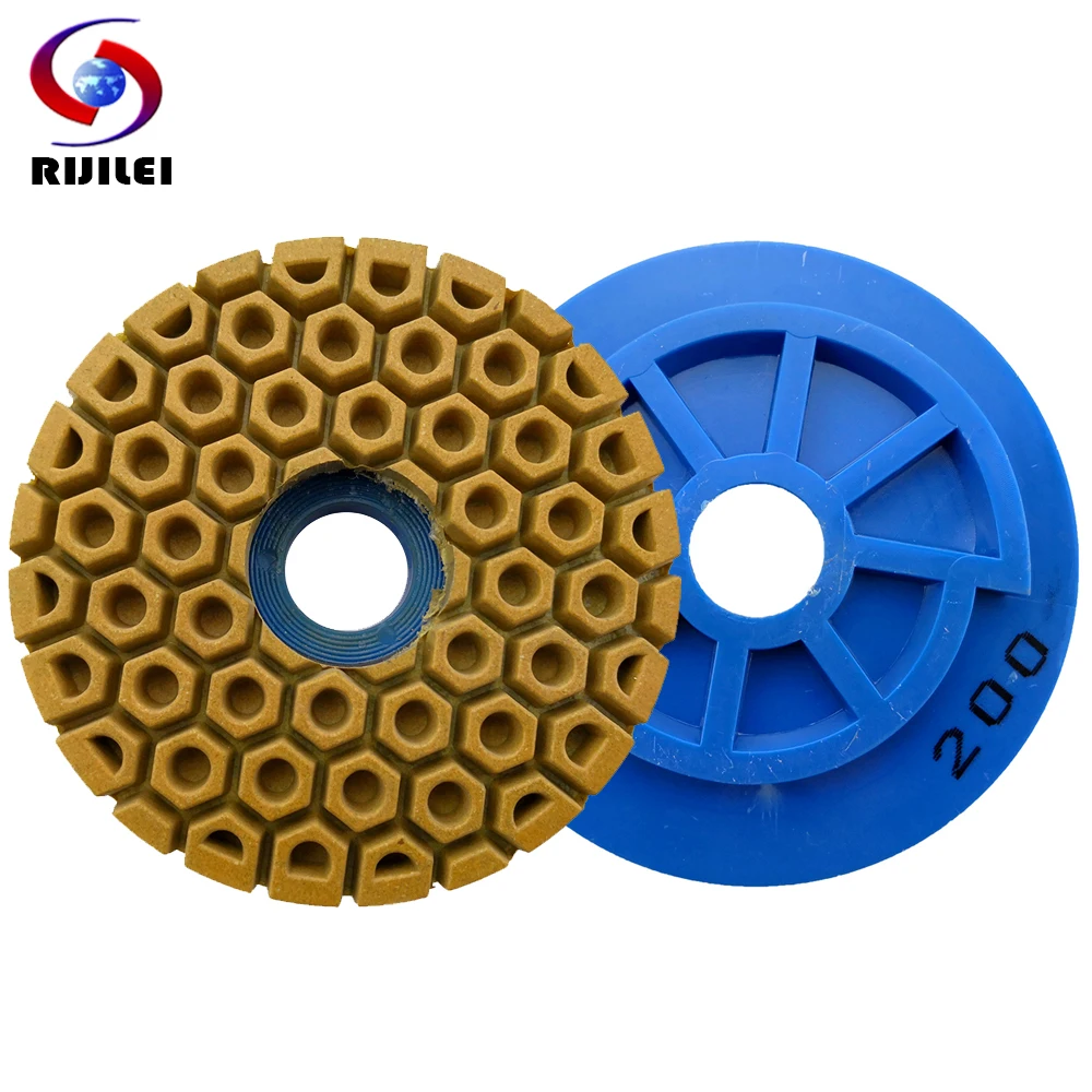 Rijilei Caracol Bloqueio Borda Polimento Pad Rebolo Mármore Granito Pedra de Concreto 56 125 mm