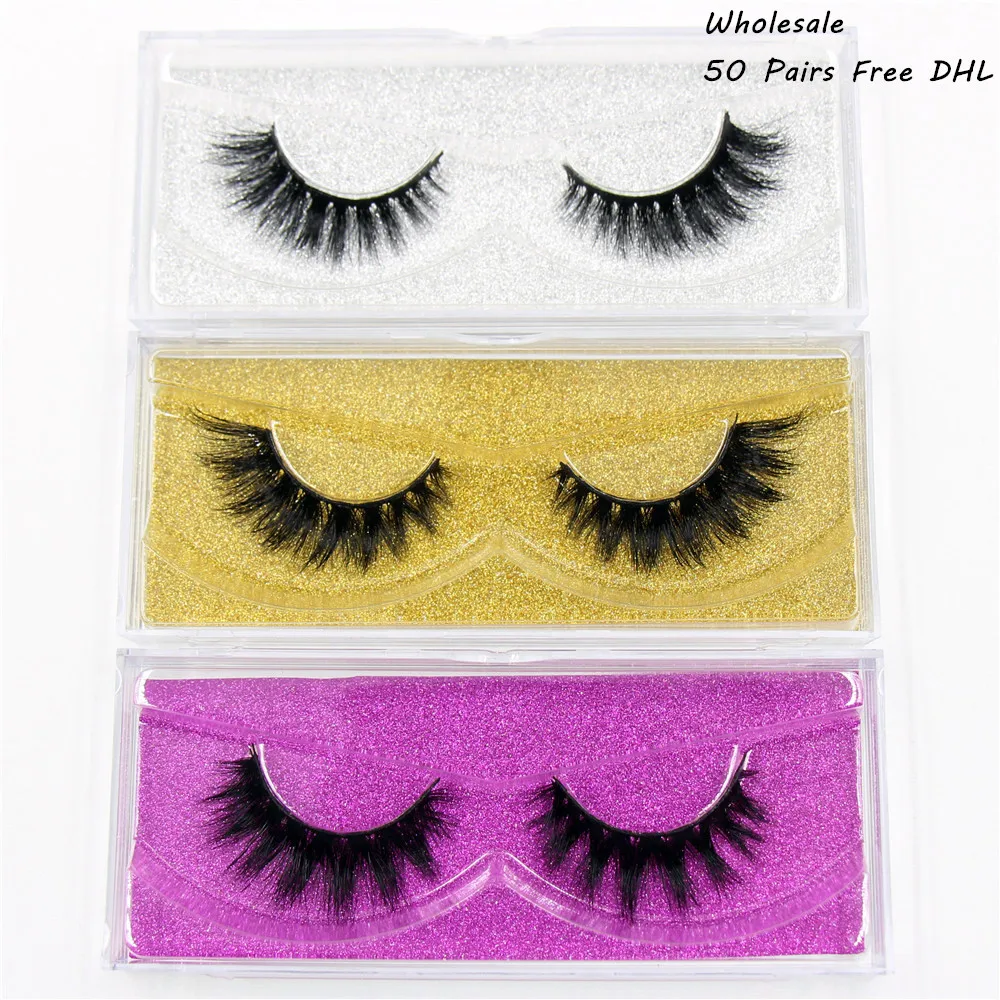 AMAOLASH 50 Pairs False Eyelashes 3D Mink Lashes High Volume Natural Mink Eyelashes Thick Fake Lashes Makeup 25 Styles DHL Free