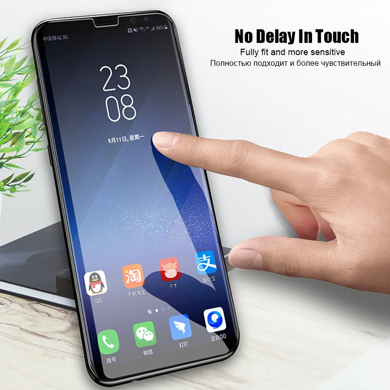 2Pcs UV Full Glue 3D 9H HD Clear Tempered Glass For Samsung Galaxy S23 S22 S21 S20 Note 10 20 S10 Plus Ultra Screen Protector