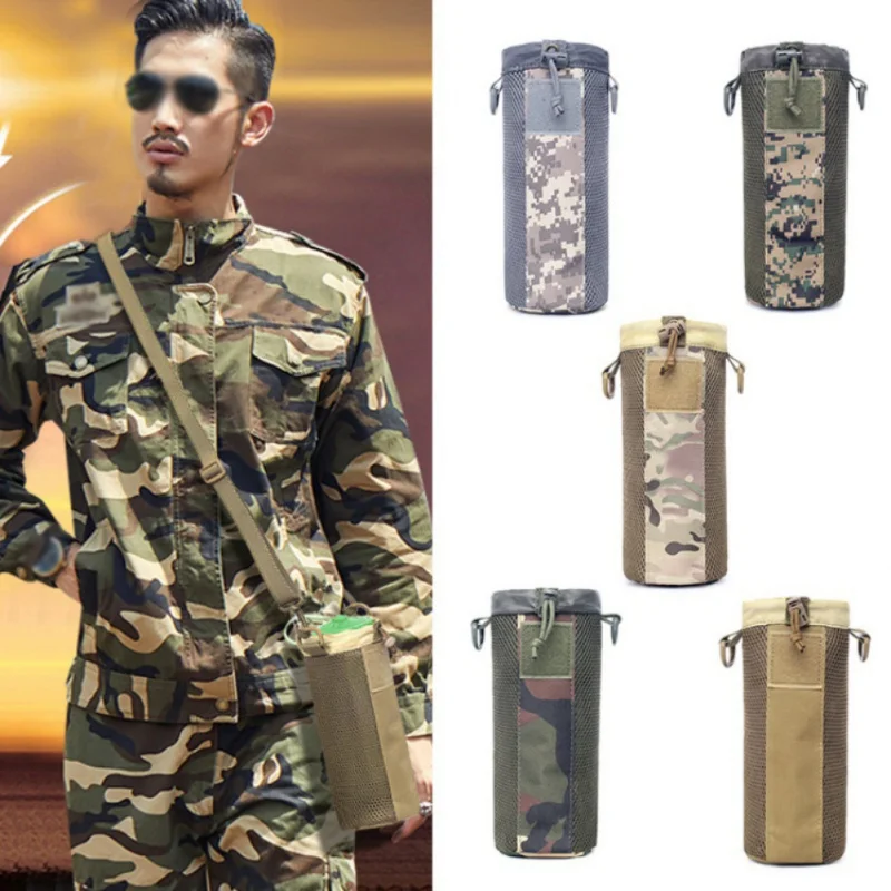 0.5L Outdoor Trave Tactical Molle Water Bottle Pouch 1050D Nylon Military Canteen Cover Holsterl Kettle Bag