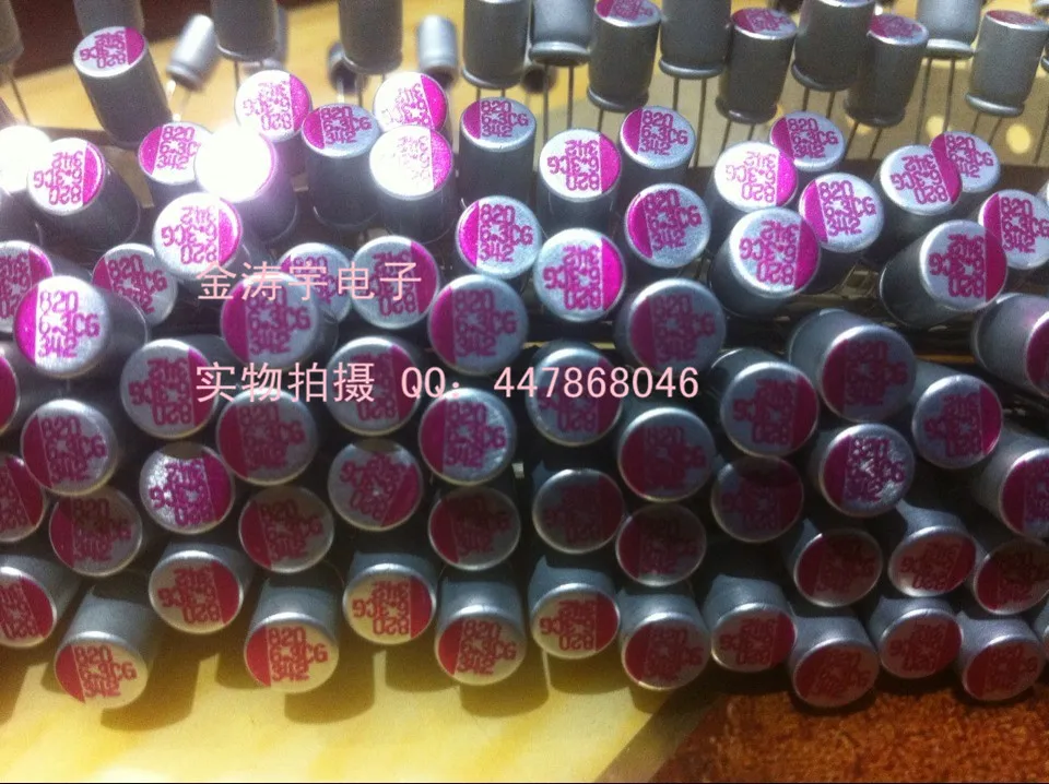 

6.3V820UF 6.3*8 new genuine solid capacitor 820UF/6.3V