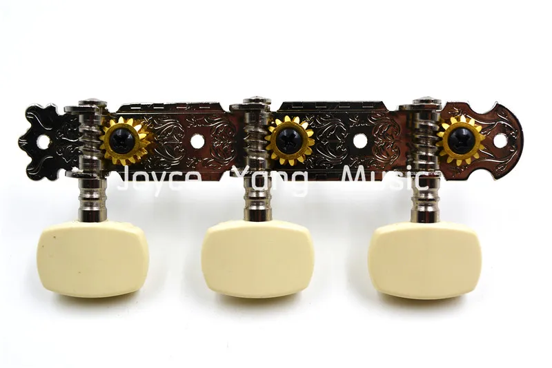 Alice AOD-017AP Steel String Guitar Tuning Pegs 2 Holes Shaft Acoustic Guitar Tuners Machine Head Ivory Semicircle Pegs 3L+3R