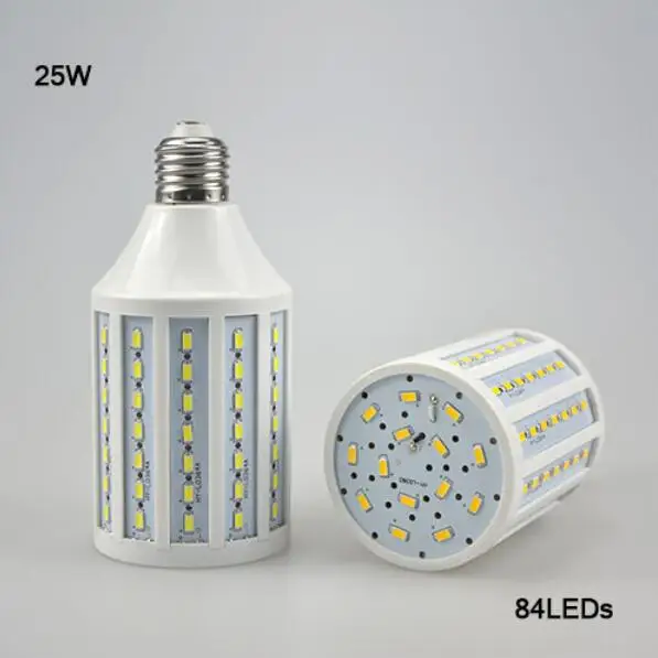 Super Power AC 220V 240V 25W E27 84 LED lamps High Lumen 5730 SMD Corn Bulb Pendant lights Chandelier Ceiling light