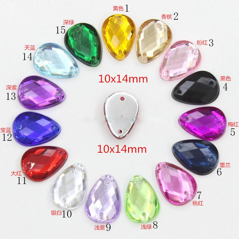 

200 шт., высокое качество, форма капли, конский глаз, акриловые стразы с плоской задней частью, пришивные хрустальные камни, фурнитура для ювелирных изделий, принадлежности для самостоятельного изготовления