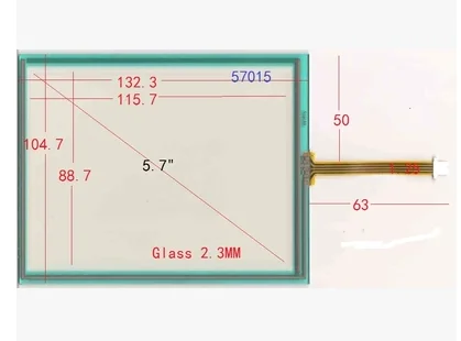 133*105 mm new 5.7 inch 57015 57005 industrial control touch screen 1.25 spacing