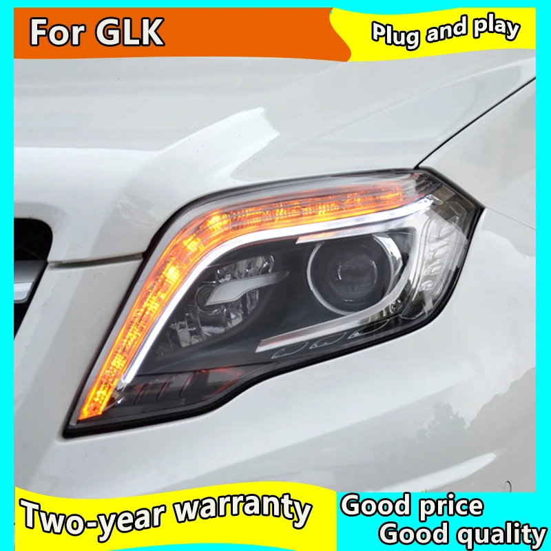 New Head Lights Car Styling For Benz GLK-Class Headlights 2012-2015 Double Beam Lens Projector Xenon HID Head Lamp Led DRL