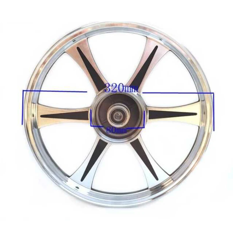 16x2.5 Tire Wheel Hub Rim Electric Bike Scooters e-Bike Drum Brake Front Wheel Hub Rim Electric Bicycle Scooter Accessories