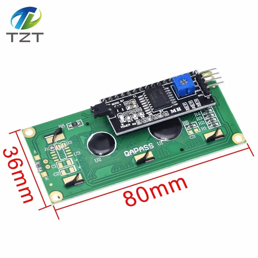 Módulo LCD para arduino 1602, pantalla azul y verde, IIC/I2C 1602, LCD UNO r3 mega2560 LCD1602 LCD1602 + I2C