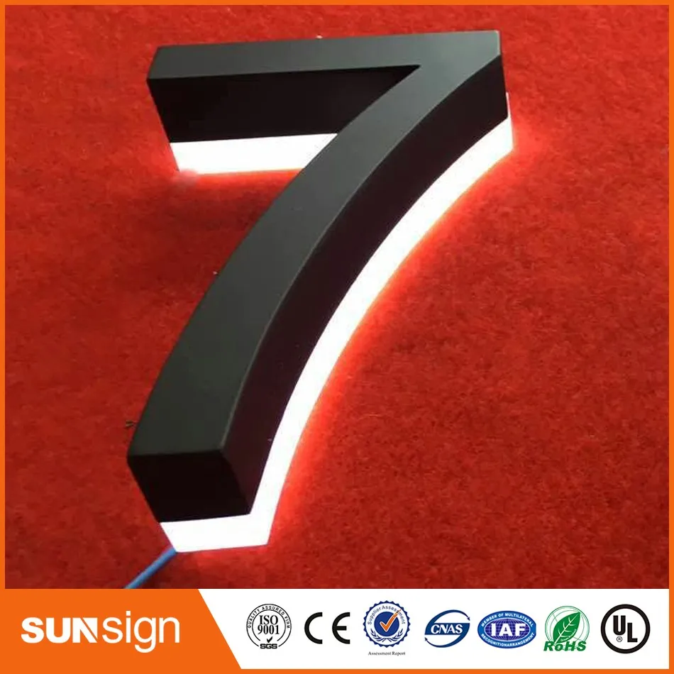 

H 15cm Modern LED House Number 7 & Apartment LED Numbers and shop name size number 7