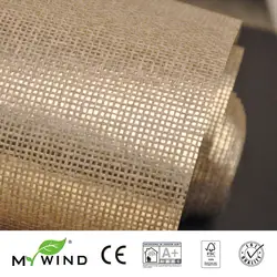 2019 MY WIND Grasscloth Wallpapers Luxury Natural Material Innocuity gold Paper Weave Design Wallpaper Roll Decor papier peint
