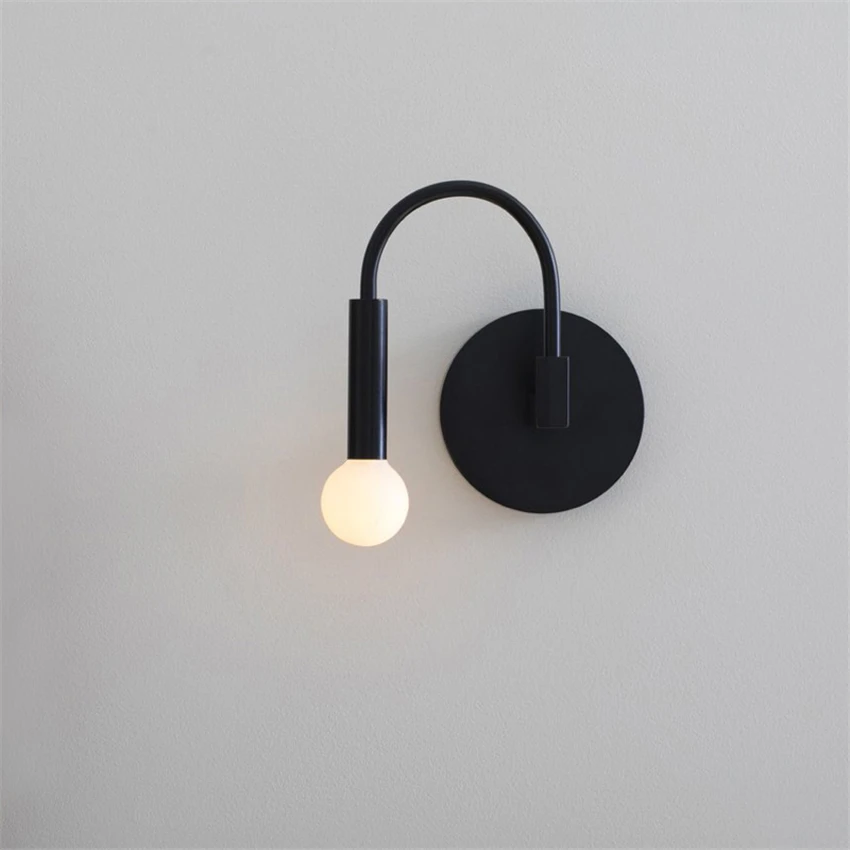 Nordic Rotating Lamp Arm Black Wall Lamps Living Room Bedroom Mirror Headlight Bedside Study Sconce Wall Lights Hotel Fixtures